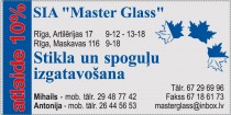 Master Glass, SIA, Atlaižu kupons