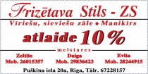 Stils, frizētava visai ģimenei, ZS, Atlaižu kupons